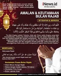 Jadwal puasa nisfu syaban 2021, jadwal puasa syaban 2021, kapan puasa nisfu syaban, kapan puasa nisfu sya'ban 2021. Infografis Keutamaan Puasa Bulan Rajab