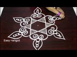 Easy And Latest Kolam Designs Simple Kolam Designs With Dots Small Muggulu With Dots Youtube Kolam Designs Free Hand Rangoli Design Simple Rangoli