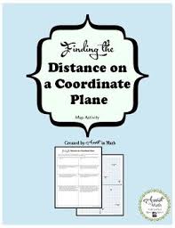 This Product Is A Map Activity That Has Students Practice Finding The Distance Between Two Points On A Coordinate P Map Activities Coordinate Plane Coordinates