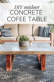 How To Make A Diy Feather Finish Concrete Table For Your Back Porch This Outdoor Coffee Table Is Gorg Concrete Coffee Table Outdoor Coffee Tables Concrete Diy