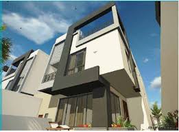 مخطط ڤلتي النموذج الحديث 6غرف نوم 3 طوابق مساحة الأرض 336 متر مربع 3d House Plans House Plans House