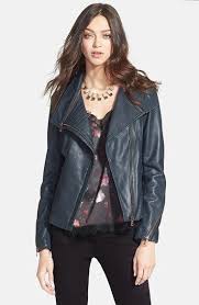 Sam Edelman Zip Detail Moto Jacket Nordstrom Leather Jackets Women Navy Leather Jacket Leather Coat Jacket