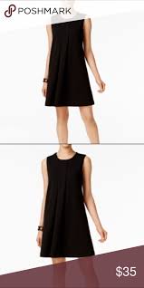 Alfani Black Pleated A Line Shift Dress Size 6 Pleated Shift Dress Clothes Design Shift Dress
