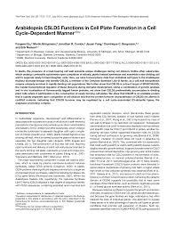 Recent studies have revealed that a cytokinesis is the process of constricting the cytoplasm between the two forming daughter nuclei resulting in the formation of two cells (figures 2. Http Www Plantcell Org Content 28 7 1722 Full Pdf