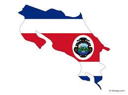 Flag Map Of Costa Rica Free Vector Maps Costa Rica Flag Costa Rica Map Costa Rica