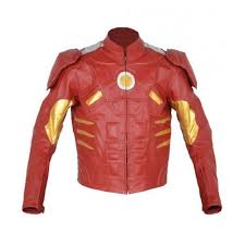 Man jacket leather jacket film jackets avengers age age of ultron iron man motorcycle jacket fashion mens duster coat. Iron Man Real Leather Motorbike Jackets Maker