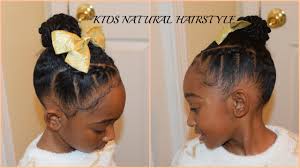 This is one of the cutest and very simple natural hairstyles for kids. Beginner Friendly Rubberband Braids Cornrows Quick Kids Natural Hairstyle Back To School Youtube