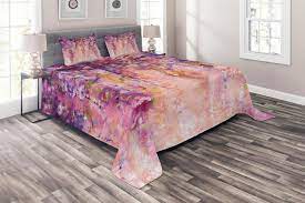 Check out our purple bedspread selection for the very best in unique or custom, handmade pieces from our blankets & throws shops. Flower Coverlet Set Watercolor Painting Effect Wisteria Tree Blossoms Soft Scenic Spring Display Decorative Quilted Bedspread Set With Pillow Shams Included Pink Violet Purple By Ambesonne Walmart Com Walmart Com