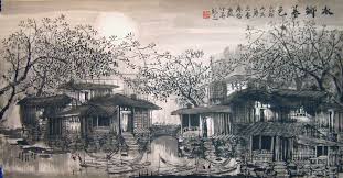 Chinese Landscape Paintings Ancient Towns In A Region Of Rivers 5 Chinese Landscape Painting Chinese Landscape Landscape Paintings