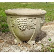 Display all the beauty of your plants and flowers with planters and plant stands. Vintage Concrete Planter Grape Vine Design Chairish