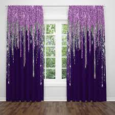 Purple Boho Window Curtains Etsy Purple Bedroom Decor Purple Bedrooms Purple Curtains