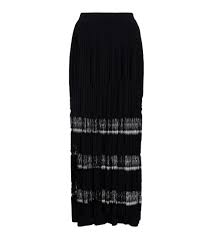 Orders $125+ and all international orders over $250. Alaia Lace Trimmed Pleated Knit Maxi Skirt Mytheresa