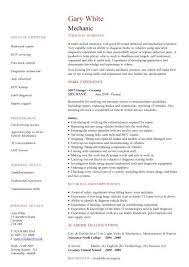 I will also ensure that i adhere to. Mechanic Cv Sample