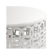 Lattice White Aluminum Outdoor Coffee Table Reviews Crate And Barrel Outdoor Accent Table Coffee Table White Side Table