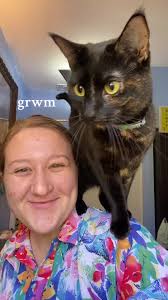 grwm! ft. Tuesday 🐈‍⬛ #grwm #makeup #morning #cat #tuesday #fall #fyp  #style #grwmroutine #school #senioryear #yay