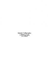 Dalam karya ahmad khalid yusof yang. Islamic Calligraphy A Bibliography Times New Roman12