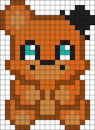 Freddy Plushie Kandi Pattern Pixel Art Grid Pixel Art Pattern Pixel Art