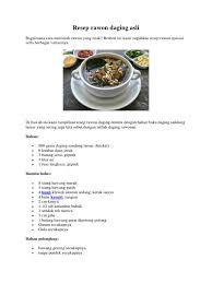 Nasi rawon adalah hidangan yang terbuat dari daging sapi rebus dari jawa timur. Resepi Rawon Asli Enak Pawtaste Com