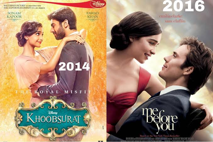 So, I just watched Me Before You (2016). It shares striking similarities  with Khoobsurat (2014) led by Sonam Kapoor & Fawad Khan, with some changes  in the plot. Otherwise, the story is