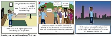 Teaching The Four Types Of Conflict Found In Literature With Storyboard That Man Vs Ma Teaching American Literature Conflict In Literature Types Of Conflict
