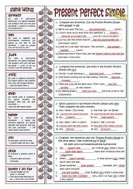 Signal Words For Present Perfect English Esl Worksheets For Distance Learning And Physical Classroo In 2020 Present Perfect English Grammar Rules Learn English Words