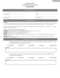 > receptionist self evaluation form. Http Www Usd261 Com Employment Evaluations Pr Receptionist Pdf