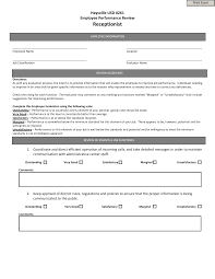 Evaluation forms for employees of different variety available for download. Http Www Usd261 Com Employment Evaluations Pr Receptionist Pdf