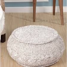 Ottomans offer more than just a footrest: August Grove Hawley Melange Cable Knit Pouf Ottoman Reviews Wayfair