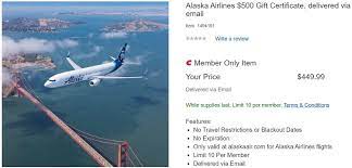 Maybe you would like to learn more about one of these? Expired Costco Buy 500 Alaska Airlines Gift Cards For 449 99 Limit 10 Gc Galore