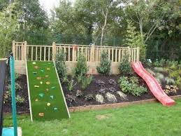 50 Best Sloped Backyard Landscaping Ideas Designs On A Budget For 2020 In 2020 Kid Friendly Backyard Sloped Backyard Backyard Playground