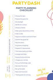 Party Planning Checklist Everything You Need To Do To Organize A Kids Party Party Planning Checklist Birthday Party Planning Checklist Kids Birthday Party Planning Checklist