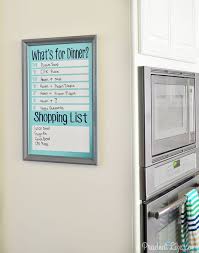  dinner planning kitchen utensils dry erase board. Diy Dry Erase Menu Board Polished Habitat