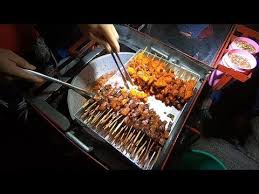 Philippines Street Food Beef Lungs And Tendon On Stick Bopis And Li Street Food Food Food Videos