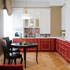 Creative homeowners who want to highlight a bold color in their new kitchen project will adore these red backsplash ideas. 75 Beautiful Kitchen With Red Cabinets And White Appliances Pictures Ideas July 2021 Houzz
