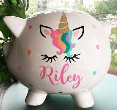 Personalized Piggy Bank Unicorn Gift Baby Girl Piggy Bank Etsy Piggy Bank Diy Personalized Piggy Bank Toddler Girl Gifts