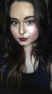 Fall makeup look using various products