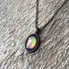 Mood Necklace Moodnecklace Moodstone Mood Stone Color Etsy Mood Stone Necklace Stainless Steel Necklace