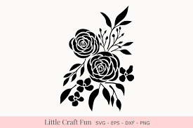 Download Rose Flowers Silhouette Svg Rose Florals Silhouette 95262 Svgs Design Bundles
