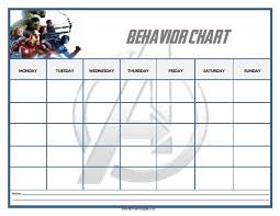 Free Printable Avengers Behavior Chart Free Printable