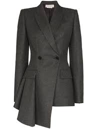 Alexander Mcqueen Asymmetric Tailored Jacket Farfetch Tailored Jacket Tailored Clothes Jacket Design