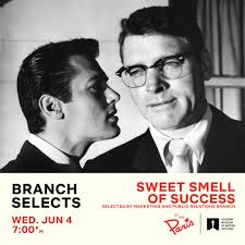Some flacks will do anything to get ahead! Tony Curtis stars as oily press  agent Sidney Falco in Alexander Mackendrick's 1957 noir SWEET SMELL OF  SUCCESS, a symphony of cynicism dripping with