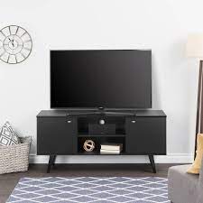 (228) sinclair ii white 78 inch tv stand with glass doors $595. Mid Century Modern Tv Stand For Tvs Up To 65 Black Prepac Target