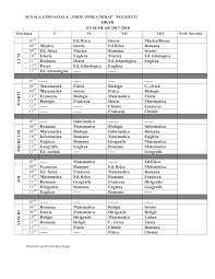 Schema orara clasa iv a d.m.s. Scoala Negoiesti Orare