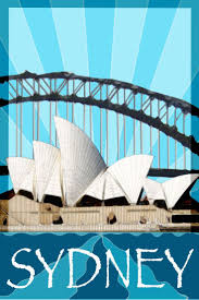 Art Deco Poster Sydney Affiche Vintage Australie Photos