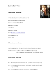 Modelo De Curriculum Vitae Para Ayudante De Cocina