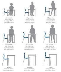 Size Guide School Tables Student Chair Student