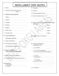 Sila isikan maklumat keluarga tuan puan pada ruangan yang disediakan dalam jadual di bawah. Maklumat Diri Guru Buku Rph
