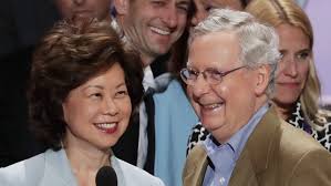 Mitch mcconnell and his wife, transportation secretary elaine chao, wave to the crowd during a parade for veterans in madisonville, ky., on nov. Inside Mitch Mcconnell And Elaine Chao S Marriage