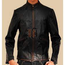 Tron Legacy Garrett Hedlund Sam Flynn Leather Moto Jacket Leather Jacket Men Distressed Jacket Celebrities Leather Jacket