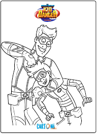 Disegni Da Colorare Del Cartone Animato Di Henry Danger E Capitan Man Intitolato Le Avventure Di Kid Danger Stampa Disegni Da Colorare Cartoni Animati Disegni